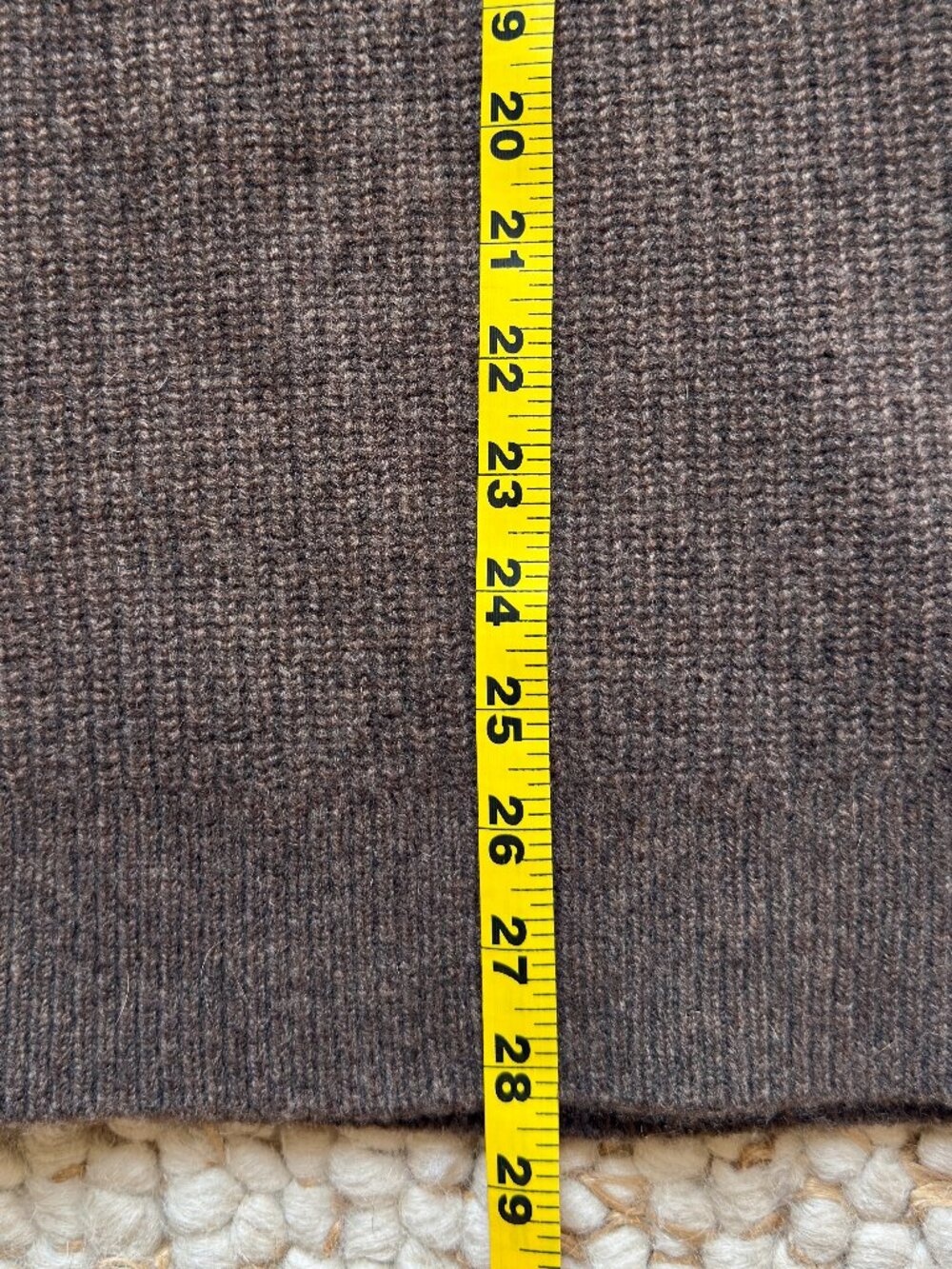 Quince Brown Ribbed Button-Front Cardigan - Picture 6 of 10